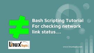 simple bash script tutorial for checking a interface link #English | linuxtopic