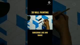 3D Wall painting Tutorial Cat Tembok Kreatif #shorts