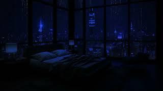 Fall Asleep Fast with Rain ASMR  Cozy Bedroom with City View - Rain Sounds