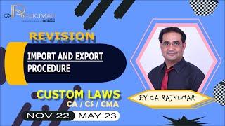 REVISION CUSTOMS | NOV 22/MAY 23 EXAMS | CA CS CMA FINAL PART 5 | CA Foundation Classes In Delhi