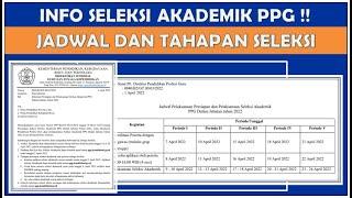 JADWAL SELEKSI AKADEMIK PPG TAHUN 2022 | TAHAPAN TAHAPAN YANG DIKERJAKAN