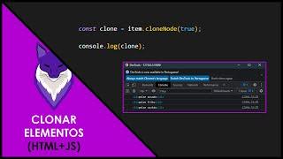 Clonando elementos do DOM com JavaScript