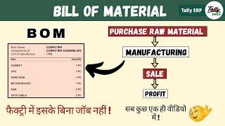 Tally ERP.9 Part-41 | Bill of Material in Tally ERP.9 | Product Manufacturing Process | CTA