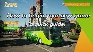 A quick guide on how to begin your new game | Fernbus Simulator PS5
