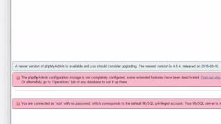 PHP phpMyAdmin  server Configurations