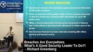 Breaches Are Everywhere. What’s A Good Security Leader To Do?! - Richard Greenberg