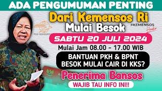 BARU SAJA DIUMUMKAN, ADA PENGUMUMAN PENTING DARI KEMENSOS MULAI BESOK SABTU 20 JULI 2024, PKH BPNT