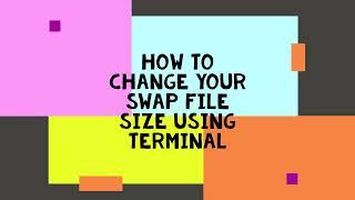 How to Change Swap File Size In Ubuntu Using Only Terminal.