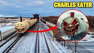 Drone Catches CHOO CHOO CHARLES EATER vs THOMAS TRAIN EATER IN REAL LIFE! (INFECTED TRAIN MOVIE)