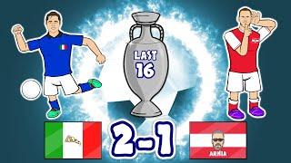 2-1! Italy vs Austria (Euro 2020 Chiesa Pessina Goals Highlights)