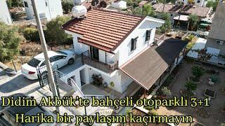 Didim Akbük'te çok güzel 3+1 geniş bahçeli otoparklı masrafsız harika bir villa fiyatta güzel