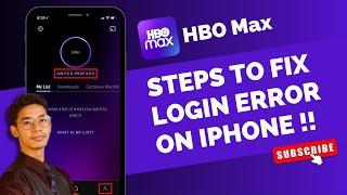 HBO Max - Fix Login Error on iPhone !