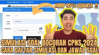 RESMI 95% B0C0RAN  SOAL CPNS 2024 ! SIMULASI CAT BKN CPNS 2024 - CARA DAFTAR CPNS 2024 #cpns2024