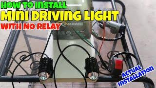 HOW TO INSTALL MINI DRIVING LIGHT WITHOUT RELAY | EASY INSTALLATION | MMB VLOGS