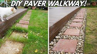 DIY How To Install A Paver Walkway For Beginners!