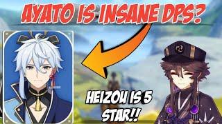 Ayato is C0 Main DPS | Heizou is 5 Star!! | Genshin Impact Leaks!!