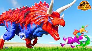 EPIC Spiderman T-Rex vs SuperHero Dinosaurs Battle in Jurassic World |Dinosaur Pro 8 SuperHero Team