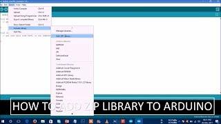 How To Add Zip File Library To Arduino