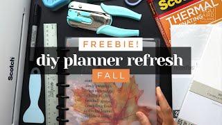 PLANNER SETUP FALL 2023 REFRESH + FREE PRINTABLE! DIY LAMINATED COVER FOR CLASSIC HAPPY PLANNER