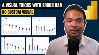 4 VISUAL CHARTS you can build with ERROR BARS  and NO CUSTOM VISUALS // Beginners Guide to Power BI