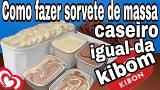SORVETE DE MASSA IGUAL DA KIBOM CHOCOLATE E LEITE CONDENSADO