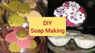 DIY  Soap Making at home using Triple Butter Soap Base and Organic Herbal Powders