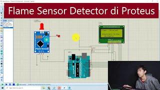 Cara Membuat Rangkaian Flame Sensor Simulation Detector di Proteus
