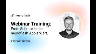 Produkt Demo: Erste Schritte in der neuroflash App erklärt