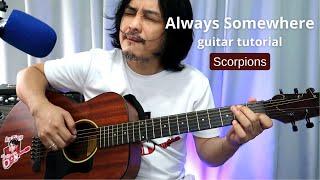 Always Somewhere guitar tutorial tagalog (rhythm plucking) song by Scorpions