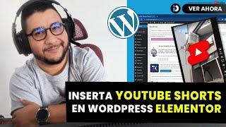 Insertar short de youtube en wordpress elementor 2023