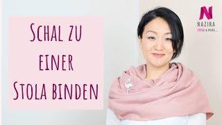 Schal binden zu einer Stola | Anleitung für Frauen | mit Nazira Style & more