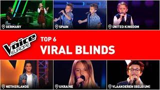 The most VIRAL BLIND AUDITIONS in The Voice Kids!  | TOP 6