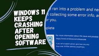 Windows 11 Keeps Crashing After Opening Software