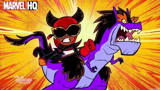 Devil Girl & Moon Dinosaur | Marvel's Moon Girl and Devil Dinosaur