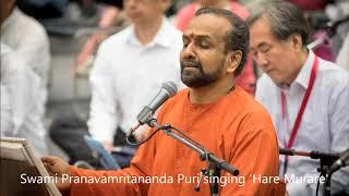 Swami Pranavamritananda Puri singing 'Hare Murare'