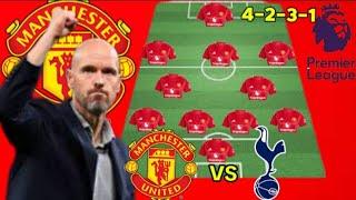 BEST MAN U VS TOTTENHAM Predicted Line up in EPL Match Week 6 : Eriksen  Start in  4-2-3-1 Formation