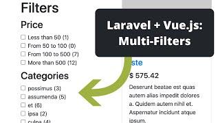 Laravel + Vue.js Demo: Filter by Category/Price/Manufacturer