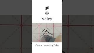 How to write Valley in Chinese character | Amazing Chinese Calligraphy | Satisfying Handwriting