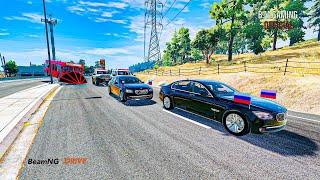 Attacks On Police Motorcade  - BeamNG.Drive - | B.M.GAMING !