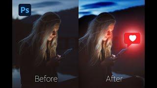 Glow Effect (Heart ) - Photoshop Tutorial | Glowing Effect