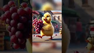 The cute duck smashed its grapes to pieces丨CAT丨CUTECAT丨AI丨AICAT丨PUPPY丨