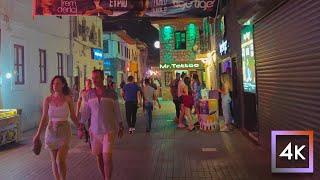 Up all Night Partying Bar Street, Marmaris, Turkey | June 2022 | 4k UHD 60fps