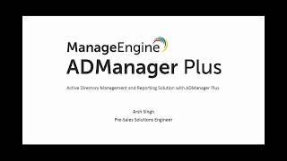 Active Directory Management and Reporting Solution with ADManager Plus