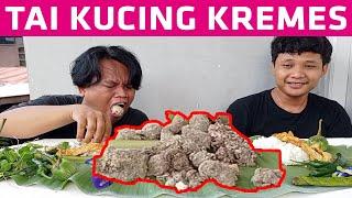 SENSASI MUKBANG TAI KUCING hmm HIDUNG HAMPIR SIRNA + LALAPAN MENTAH