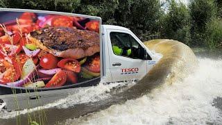 No Deliverys Today || vehicles vs deep water || flood compilation
