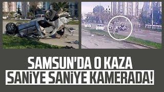 Samsun Körfez'de kaza! O anlar saniye saniye kamerada