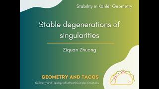 Stable degenerations of singularities - by Ziquan Zhuang