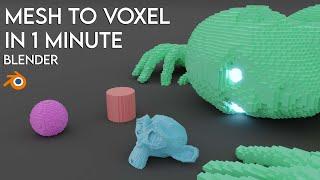 Creating Voxels from Mesh in 1 Minute - Blender 3.3 Remesh Tutorial