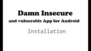 DIVA Android - Damn Insecure and vulnerable App for Android Installation #39