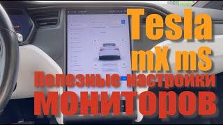 Tesla Model S, X полезные настройки мониторов